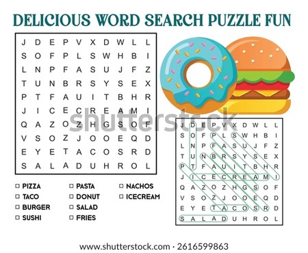 Delicious Word Search Puzzle Fun