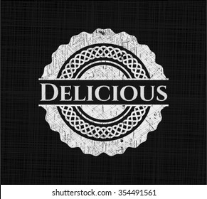 Delicioso escrito en una pizarra