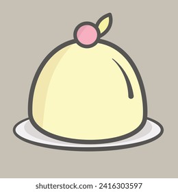 Delicioso postre de torta amarilla