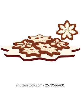 Deliciously Detailed Lebkuchen (German Gingerbread) Vector Design for Festive Seasons