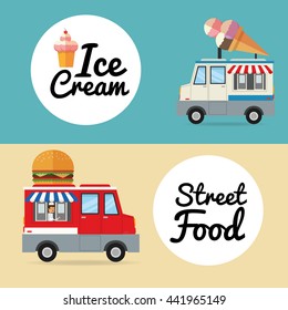 Delicius food. Truck icon. Delivery concept. graphic vector