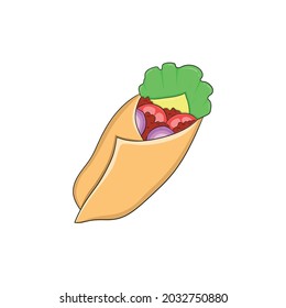 delicoius kebab vector with white background