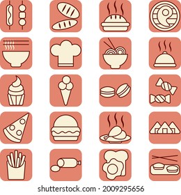 Delicous cuisines, illustration, vector on a white background.