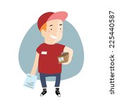 Delievery boy vector illustration