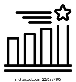 Delight graph icon outline vector. People face. Activity effect