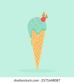 The Delight of Ice Cream and Cake in Illustrations