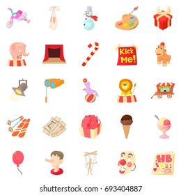 Delight icons set. Cartoon set of 25 delight vector icons for web isolated on white background