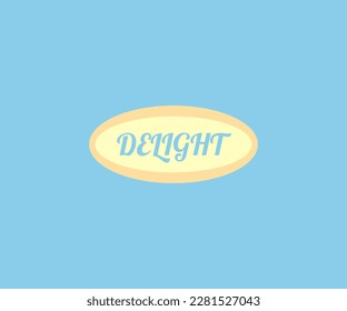Delight vintage logo for food, drinks, products, restraints, old logo, vintage look, enjoy, etc. 