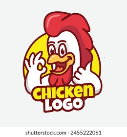 Delight Your Taste Buds with Crispy Fried Chicken: A Vintage-Inspired Mascot Logo for a Retro Fast Food Restaurant, Creating a Premium and Creative Dining Experience!