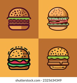 Delight your taste buds with our mouthwatering Burger Illustration. This appetizing artwork captures the essence of a perfectly grilled burger, stacked with juicy patties, fresh veggies.