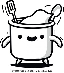 delighted pot with kitchen accessories