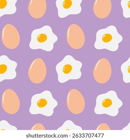 A delightful arrangement of Eggs and Fried Eggs Pattern perfect for Spring Celebrations