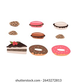 Delightful assorted pastries and cookies for bakery design.