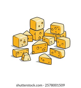 Delightful Cartoon Cheese Characters for Fun