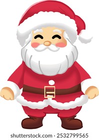 Delightful cartoon Santa Claus characters showcasing cheerful holiday spirit with playful poses, perfect for Christmas designs and festive celebrations.