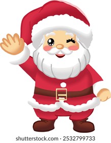 Delightful cartoon Santa Claus characters showcasing cheerful holiday spirit with playful poses, perfect for Christmas designs and festive celebrations.