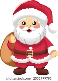 Delightful cartoon Santa Claus characters showcasing cheerful holiday spirit with playful poses, perfect for Christmas designs and festive celebrations.