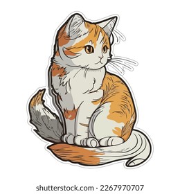 Ilustración de gatitos deliciosa con un borde de corte para la fácil creación de emoticones. Excelente para proyectos de bricolaje y embellecimiento. ¡Muy adorable!