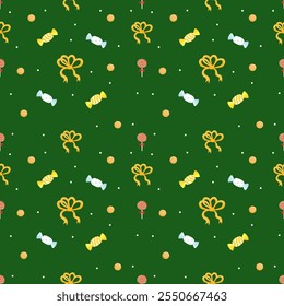 delightful Christmas pattern bursting with festive cheer,Perfect for wrapping paper, cards, or any holiday project.