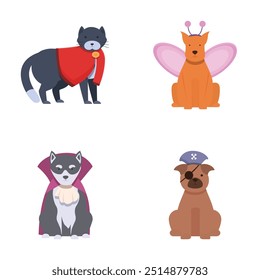 Delightful collection of illustrated animals dressed in superhero and fantasy attire