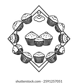 Delightful Cupcakes. A Delicious Collection of Sweet Treats. Perfect for Baking Lovers and Food Enthusiasts. Enjoy the Sweetness