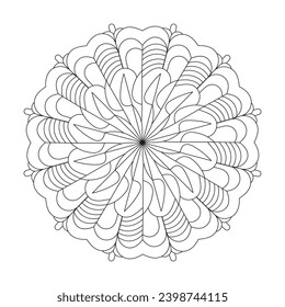 Delightful Diversity coloring book page mandala for kdp book interior. Peaceful Petals, Ability to Relax, Brain Experiences, Harmonious Haven, Peaceful Portraits, Blossoming Beauty mandala design.