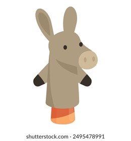 Delightful donkey hand puppet is ready to entertain and spark imagination during playtime