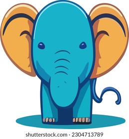 Delightful elephant characters come to life in a vibrant vector background, evoking a sense of playfulness and fascination with their irresistible cuteness.