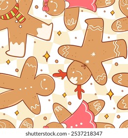 A delightful Festive Gingerbread Cookie Pattern perfect for the upcoming holiday season