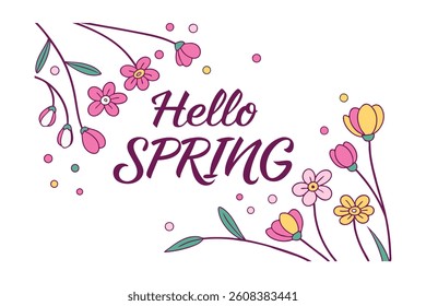 Delightful Floral Greeting for Hello Spring