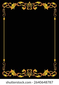 Delightful Flourish Ornamental Frame Decorative Vector