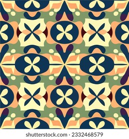 El diseño inspirado en la flor se despliega con gracia, formando un diseño de tela repitiendo y sin fisuras que recuerda al Art Nouveau.