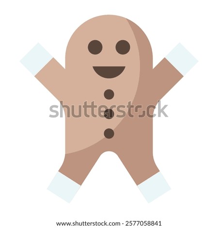 A delightful Gingerbread icon representing traditional holiday goodies. Ideal for festive designs, seasonal projects, and culinary themes.
