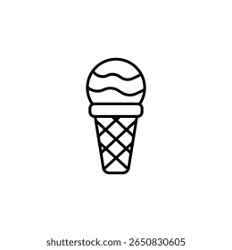 Delightful Ice Cream Cone Outline For Summer Dessert Creations