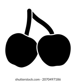A delightful icon of fruit, cherries vector