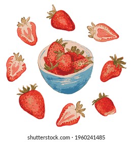 Delightful, juicy strawberries beckoning you to take a bite. Grab just one, or take the whole bowl.