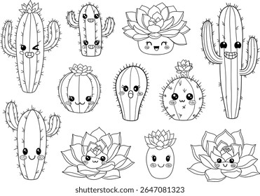 Delicioso Kawaii Cacti e Suculentos Uma coleção caprichosa de belezas do deserto