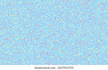 Delightful pastel confetti scatter on a light blue background. Perfect for celebratory designs, websites, packaging, or textile prints. This cheerful, playful pattern evokes joy and festivity.