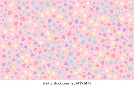 Delightful Pastel Heart Pattern for Design Projects