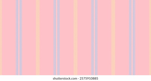 Delightful pastel pink background with thin vertical stripes in pale yellow and light blue. Perfect for stationery, textiles, websites, and packaging design projects needing a soft and elegant touch.