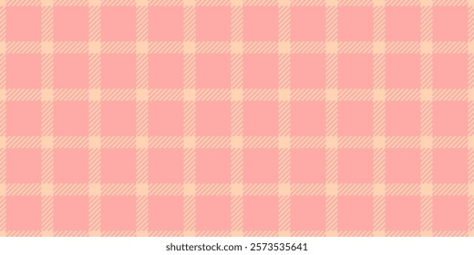 Delightful pastel pink and peach plaid pattern.  Perfect for textile design, stationery, website backgrounds, or scrapbooking.  Subtle yet stylish, this seamless texture offers a touch of elegance.