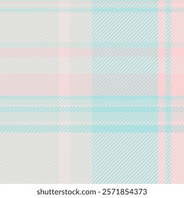 Delightful pastel plaid pattern in soft pinks and blues. Perfect for textile design, backgrounds, or website assets.  Subtle diagonal stripes create a delicate and stylish texture.