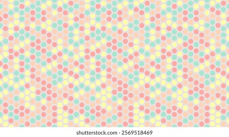 Delightful pastel polka dot pattern.  Perfect for backgrounds, websites, textiles, and stationery designs.  Soft, cheerful colors create a playful and versatile aesthetic.