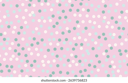 Delightful pastel polka dot pattern. Perfect for playful backgrounds, textiles, or festive designs.  This cheerful, seamless texture evokes joy and celebration.