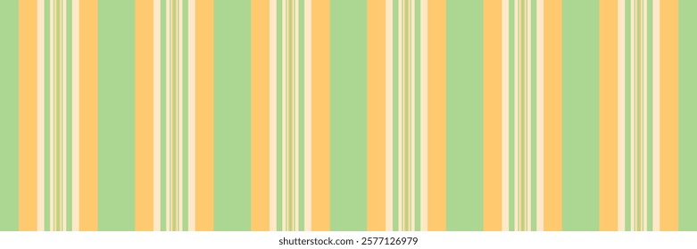 Delightful pastel stripe pattern in soft greens and oranges.  Ideal for backgrounds, textile design, packaging, or website templates.  Creates a cheerful and calming aesthetic.