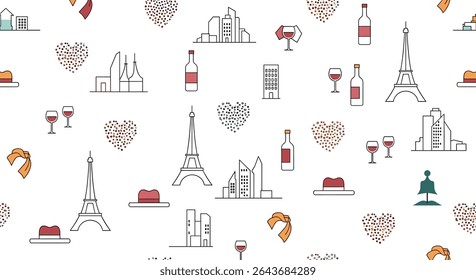 Padrões deliciosos Uma celebração do encanto parisiense capturando a essência da França