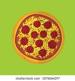 A delightful pepperoni pizza with cheese