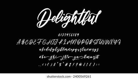 Delightful script handwritten font Best Alphabet Alphabet Brush Script Logotype Font lettering handwritten