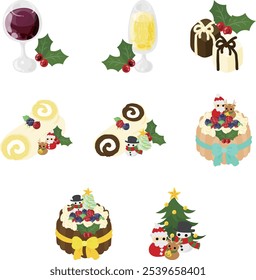 The delightful set of Christmas sweets icons perfect for the holidays! 