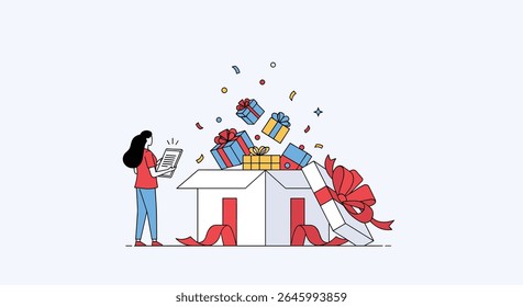 Delightful Surprises Await Opening A Box Full Of Presents
